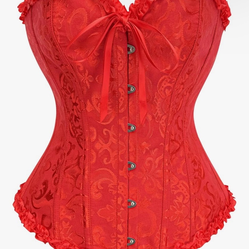 Elegant Red Lace Corset, lingerie. NWT size small